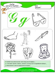 G Sesi Çalışma Sayfaları